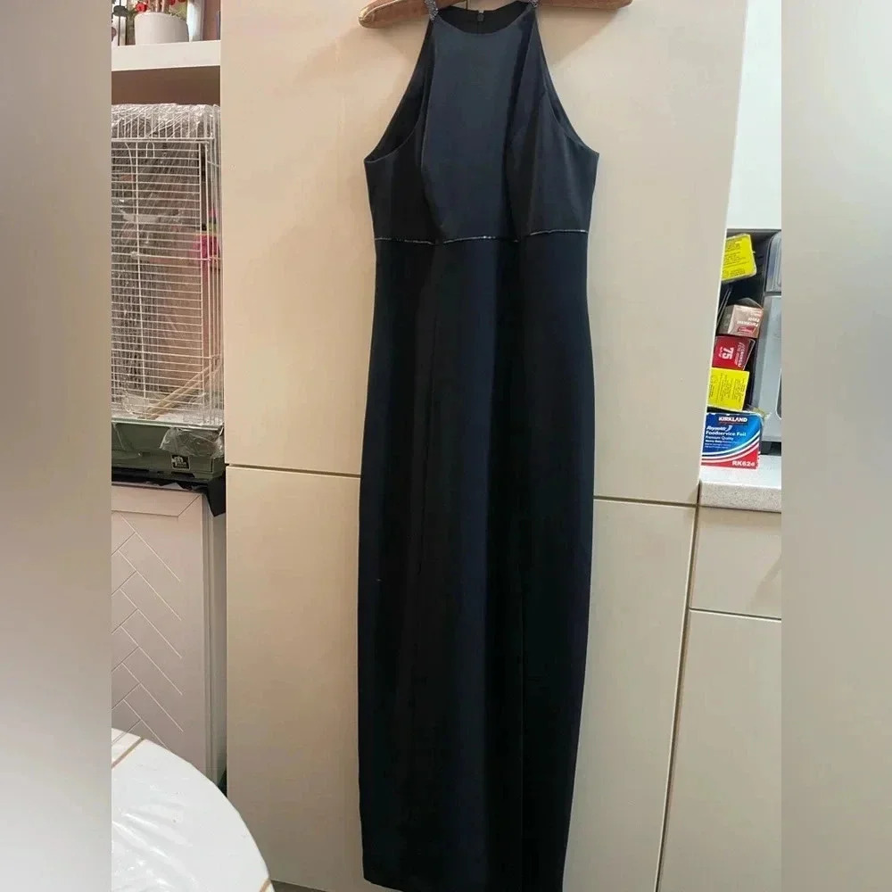 VTG Donna Ricco Women's COCKTAIL evening Dress Size S Sleeveless Black
